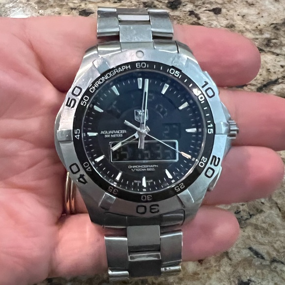 TAG HEUER AQUARACER STAINLESS STEEL QUARTZ MEN'S WATCH CAF1010 Father's Day gift